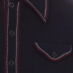 Crawdaddy Micro Dash LS Polo (Navy) -Cheap Outfits For Man Store madcap england crawdaddy ls polo cardigan navy 21 96538.1661262416 5