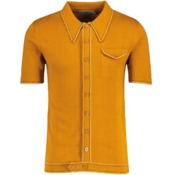 Crawdaddy Micro Dash Knit Polo B -Cheap Outfits For Man Store madcap england crawdaddy polo cardigan buckthorne 1 70056.1692023399