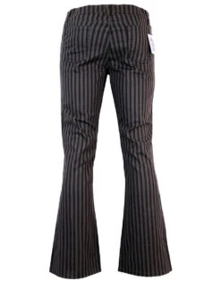 'Duke' - Retro 60s/70s Striped Flares By MADCAP -Cheap Outfits For Man Store madcap england duke flares blackgrey11 73035.1666958041