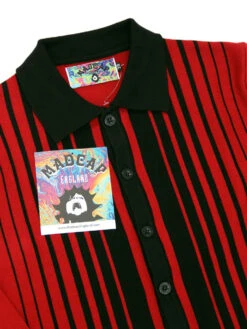 Everly 60s Mod Stripe Polo Cardigan -Cheap Outfits For Man Store madcap england everly polo red 1 90897.1661271248
