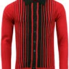 Everly 60s Mod Stripe Polo Cardigan -Cheap Outfits For Man Store madcap england everly polo red 4 27408.1661271246