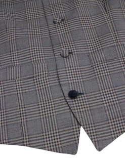 Mod POW Check Lapel Waistcoat GREY -Cheap Outfits For Man Store madcap england grey check waistcoat 1 99183.1661268300