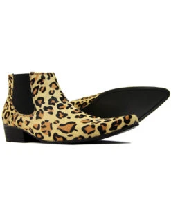 Stewart Leopard Print Chelsea Boots -Cheap Outfits For Man Store madcap england grey chelsea boots 5 64818.1661270678
