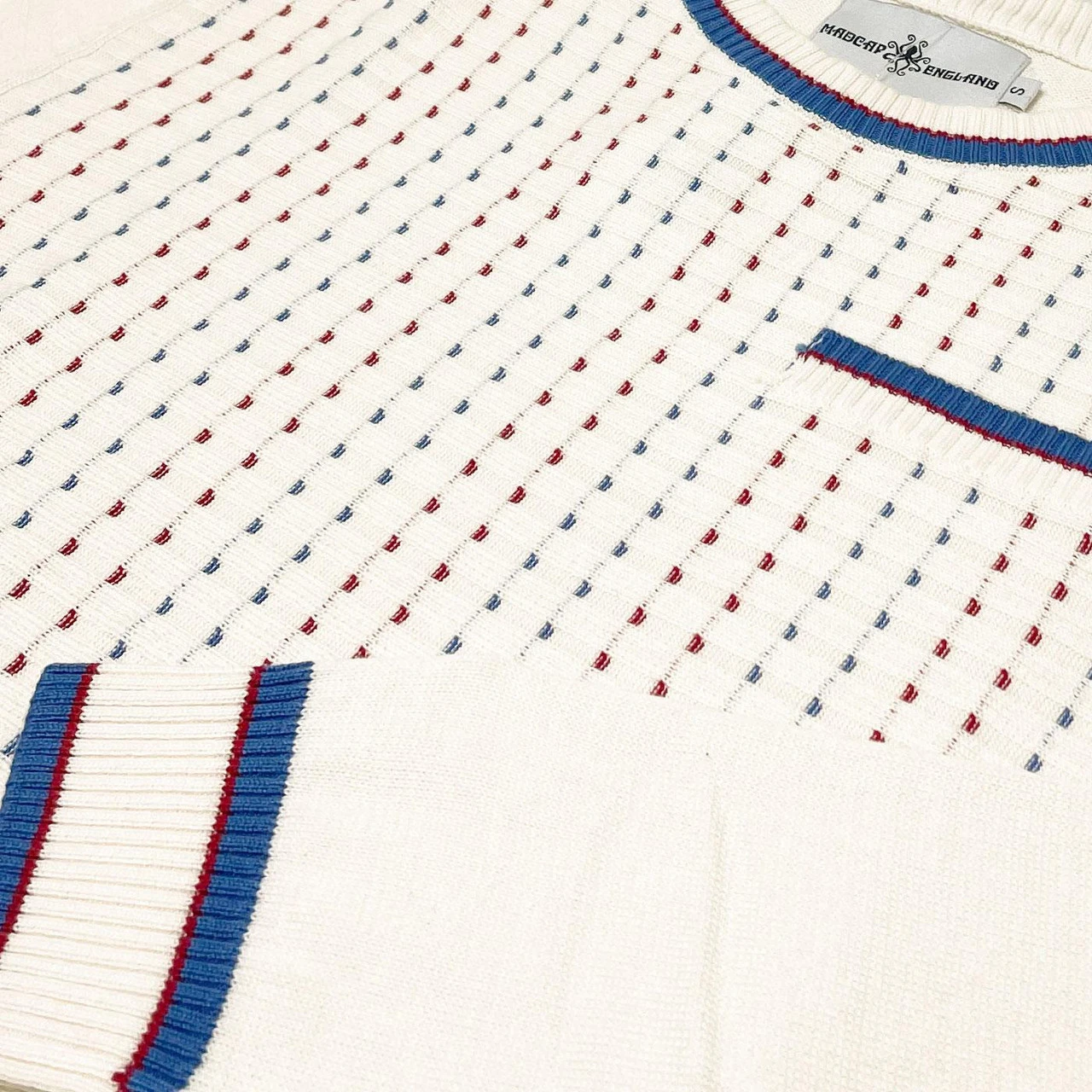 Hawkins Mod Jacquard Dash Front Jumper In Black 8 Hawkins Mod Jacquard Dash Front Jumper In Black - Image 6