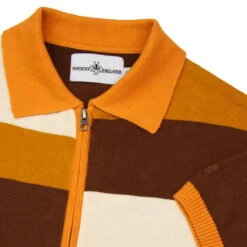 Hendrix 60s Mod Tile Knit Zip Polo -Cheap Outfits For Man Store madcap england hendrix zip polo cardigan 1 91999.1661266788