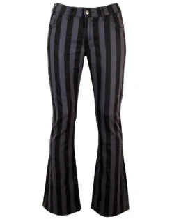 Holy Roller - Retro 60s Striped 70s Indie Flares B -Cheap Outfits For Man Store madcap england holy roller blackgrey3 97389.1664879844