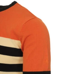 Hoople Stripe Knit Grandad Top -Cheap Outfits For Man Store madcap england hoople knit stripe grandad top fondue fudge 2 34436.1661263025