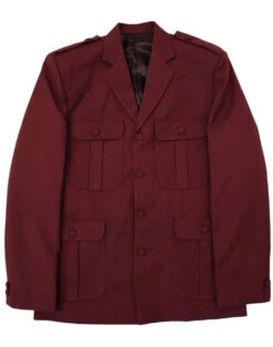 Mod Hopsack Safari Jacket BURGUNDY -Cheap Outfits For Man Store madcap england hopsack safari blazer bordo 3 60625.1661269300 1