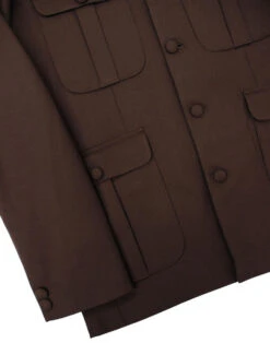 60s Mod Hopsack Safari Jacket BROWN 17 60s Mod Hopsack Safari Jacket BROWN -Cheap Outfits For Man Store madcap england hopsack safari blazer brown 2 62078.1661269283