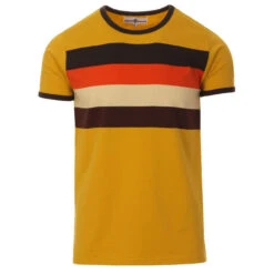 Hunter Retro 70s Chest Stripe Tee -Cheap Outfits For Man Store madcap england hunter stripe tee calendula 1 04868.1661261800