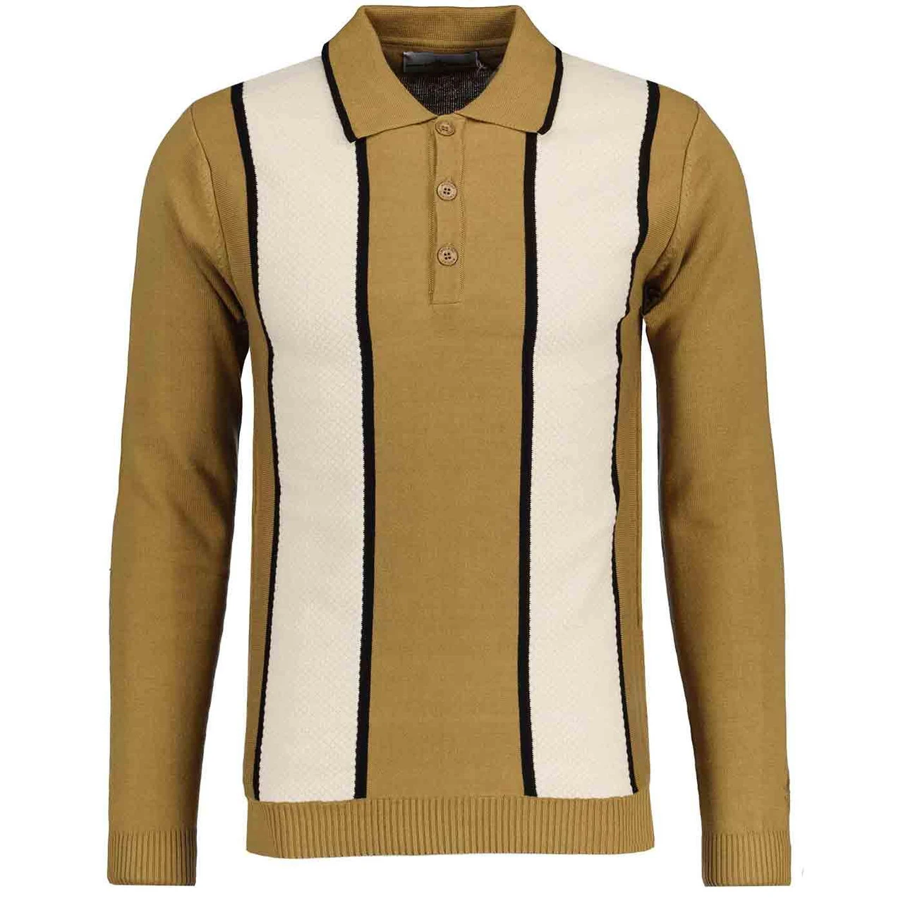 Junot Mod Waffle Stripe Knit Polo F 9 Junot Mod Waffle Stripe Knit Polo F - Image 7