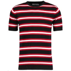 Kingsnake Mod Stripe Knit Tee B -Cheap Outfits For Man Store madcap england kingsnake stripe knitted tee black 1 65268.1668164278 1