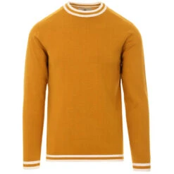 LS Moon Mod Tipped Knit Jumper (F) -Cheap Outfits For Man Store madcap england ls moon jumper harvest gold 4 55473.1661262034 6