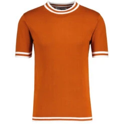 Moon Mod Tipped Knit Tee Cinnamon 34 Moon Mod Tipped Knit Tee Cinnamon -Cheap Outfits For Man Store madcap england moon knitted tee cinnamon stick 2 37478.1692023354