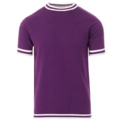 Moon 60s Mod Tipped Knitted T-shirt -Cheap Outfits For Man Store madcap england moon knitted tee imperial purple 1 31739.1661264258 4