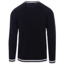 LS Moon Mod Tipped Knit Jumper (N) 41 LS Moon Mod Tipped Knit Jumper (N) -Cheap Outfits For Man Store madcap england moon long sleeve top navy 1 05890.1661262087