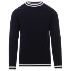 LS Moon Mod Tipped Knit Jumper B/Y -Cheap Outfits For Man Store madcap england moon long sleeve top navy 4 17133.1661262086 1