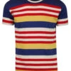 Cosmo Retro 1970s Stripe T-shirt -Cheap Outfits For Man Store madcap england multi stripe tee cobalt 3 48299.1661268193 1
