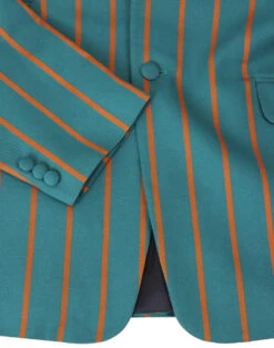 Offbeat 60s Mod Boating Blazer TEAL -Cheap Outfits For Man Store madcap england offbeat teal stripe blazer 10 79574.1661268849