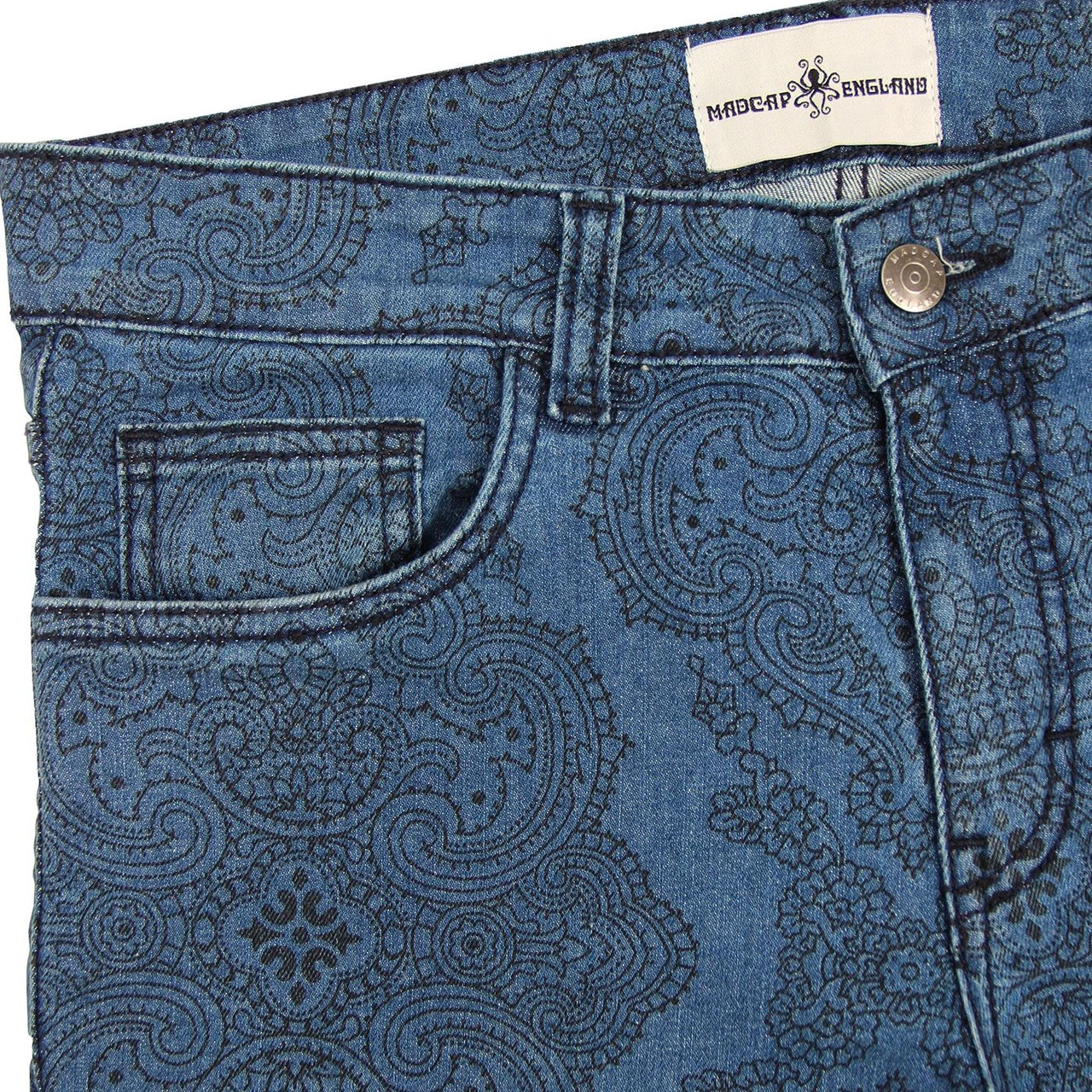 Paisley Rave Retro 70s Denim Flares 4 Paisley Rave Retro 70s Denim Flares - Image 2