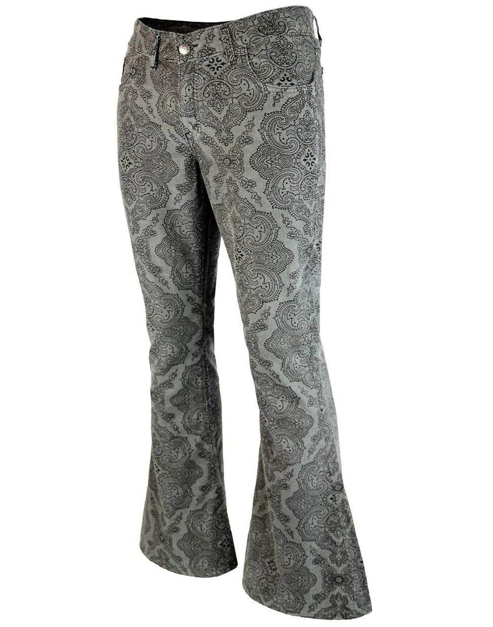 Paisley Rave 1970s Cord Bellbottoms 9 Paisley Rave 1970s Cord Bellbottoms - Image 7