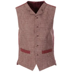 60s Mod Dogtooth Lapel Waistcoat -Cheap Outfits For Man Store madcap england puppytooth wistcoat berry 2 51964.1661263621