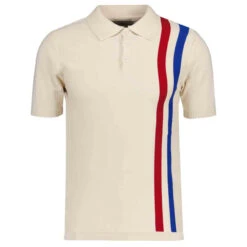 Beck Mod Racing Stripe Knit Polo B -Cheap Outfits For Man Store madcap england racing stripe knitted polo birch 3 85057.1668444257 1