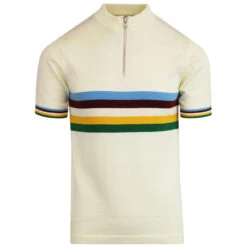Velo Rainbow Stripe Cycling Top (B) -Cheap Outfits For Man Store madcap england rainbow cycling top white 3 59752.1661267015
