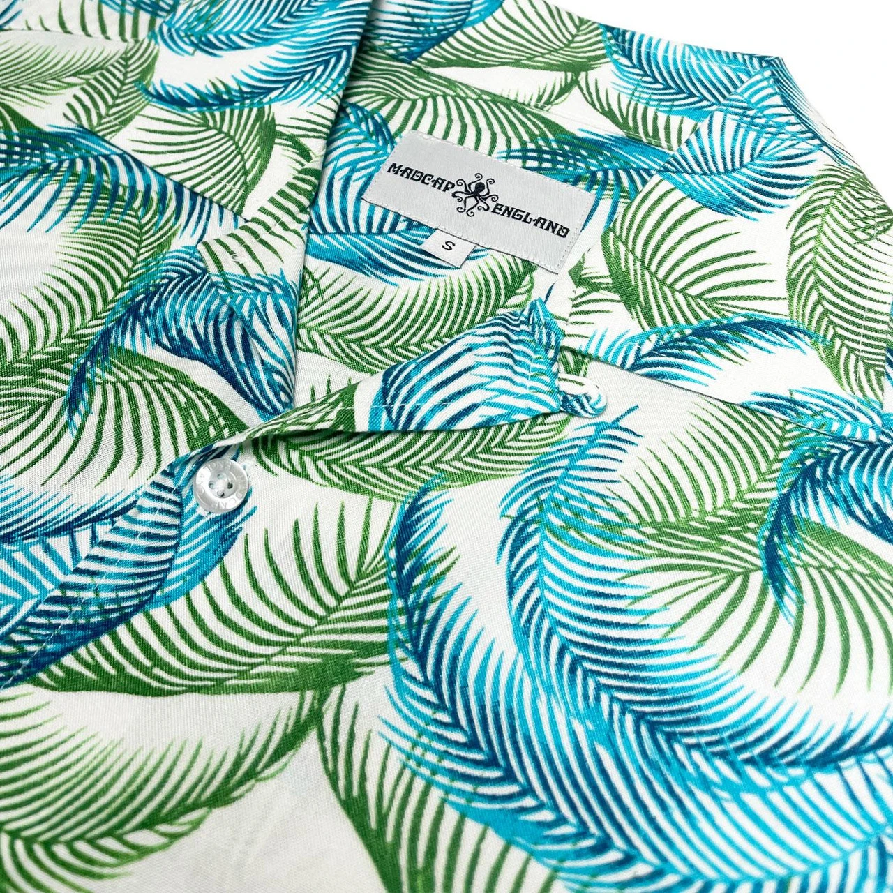 Rock-a-Hula Retro Rayon Feather Palm Leaf SS Hawaiian Shirt 3 Rock-a-Hula Retro Rayon Feather Palm Leaf SS Hawaiian Shirt