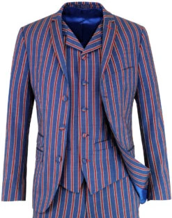Mod 3 Button Regatta Stripe Blazer -Cheap Outfits For Man Store madcap england regatta stripe suit 3 18561.1661268219
