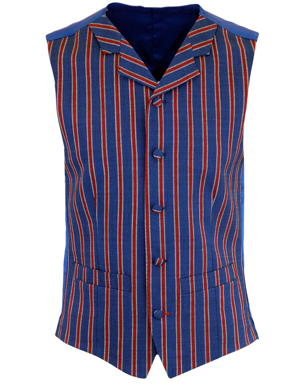 Mod Regatta Stripe Lapel Waistcoat 3 Mod Regatta Stripe Lapel Waistcoat