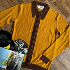 Riva Retro 70s Zip Through Cardigan -Cheap Outfits For Man Store madcap england ringpull cardigan3 37317.1661260931