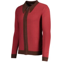 Riva Retro Zip Through Cardigan G -Cheap Outfits For Man Store madcap england riva spear collar ring zip cardigan russet red 2 41382.1683192153 1