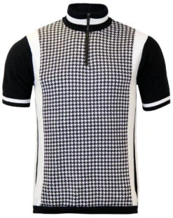 Roue 60s Mod Dogtooth Cycling Top E -Cheap Outfits For Man Store madcap england roue dogtooth cycling top4 72084.1661338748