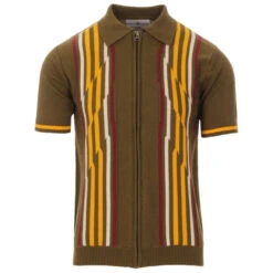 Thunderclap Mod Stripe Zip Polo (G) -Cheap Outfits For Man Store madcap england shock of the lightning polo beech 4 30359.1661265681