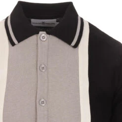 Marriott Suede Men's Mod Polo Cardigan - Black -Cheap Outfits For Man Store madcap england suede marriott polo black 2 98285.1661264100 2