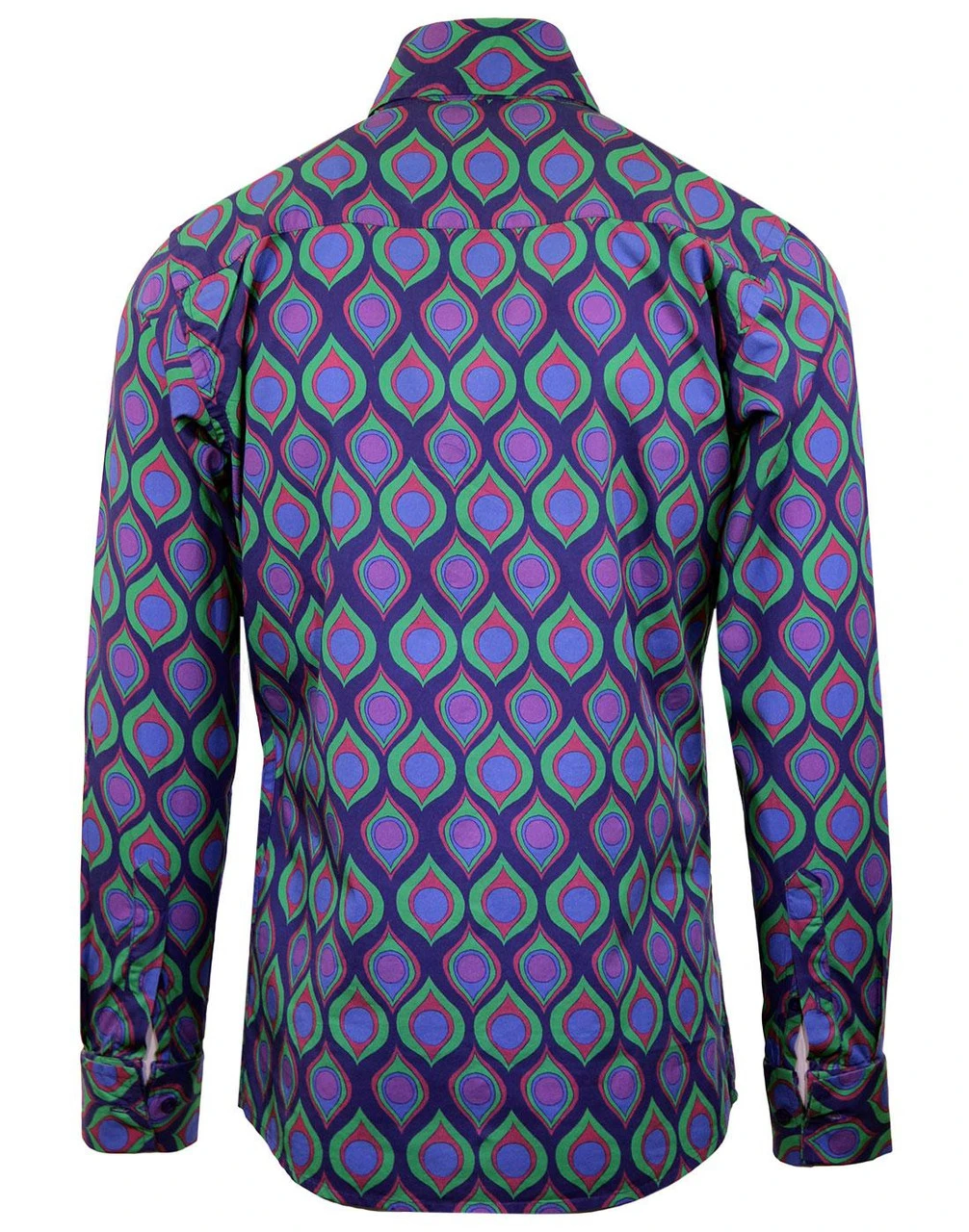 Teardrop Peacock Retro Op Art Shirt 6 Teardrop Peacock Retro Op Art Shirt - Image 4
