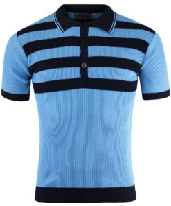 Terry Retro Mod Rib Stripe Polo N -Cheap Outfits For Man Store madcap england terry polo sky 3 94993.1661271159 2