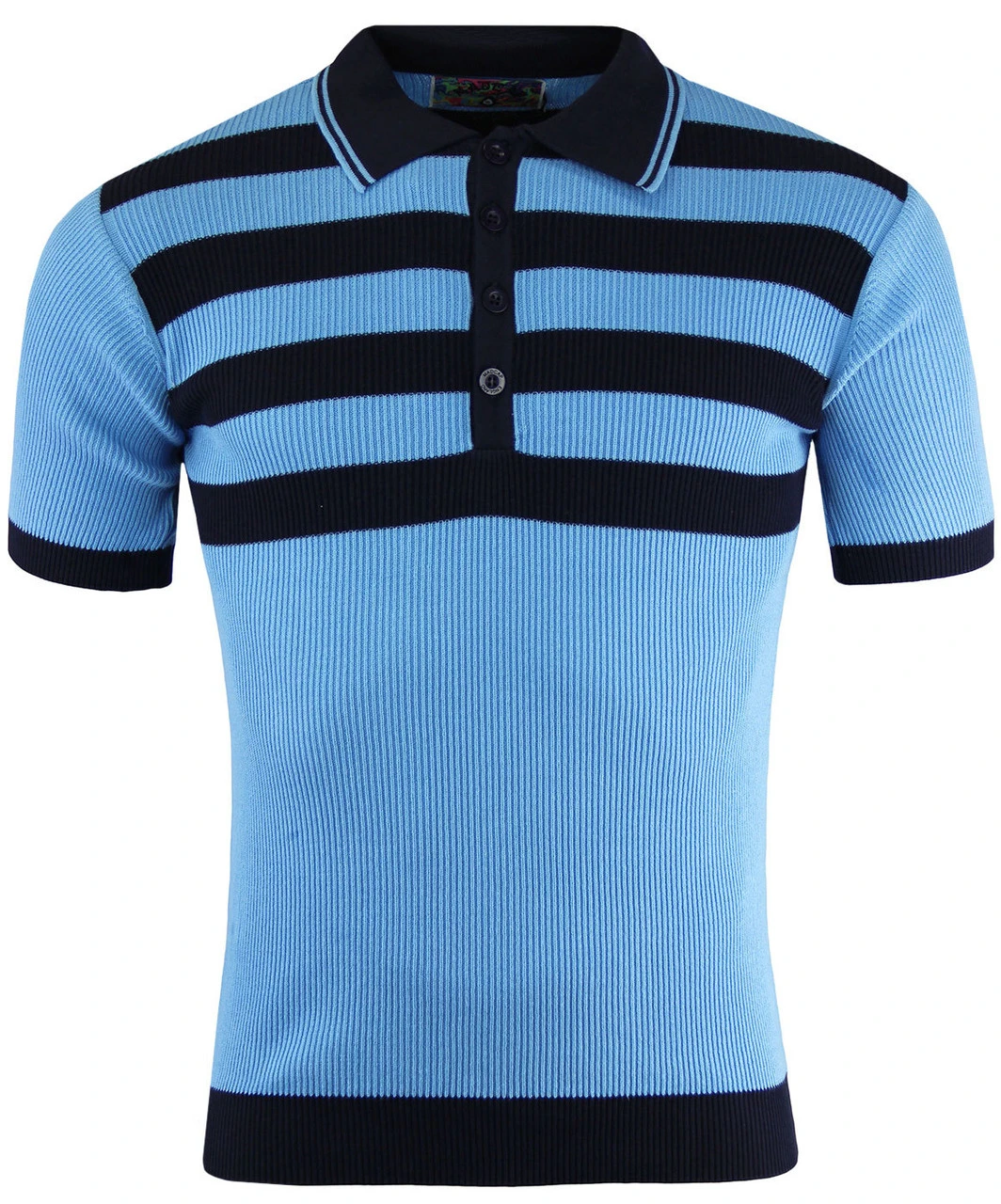 Terry Retro Mod Rib Stripe Polo WW 13 Terry Retro Mod Rib Stripe Polo WW - Image 11