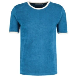 Monte Retro Towelling Ringer Tee CB -Cheap Outfits For Man Store madcap england towelling tee celestial blue 2 95723.1678183212