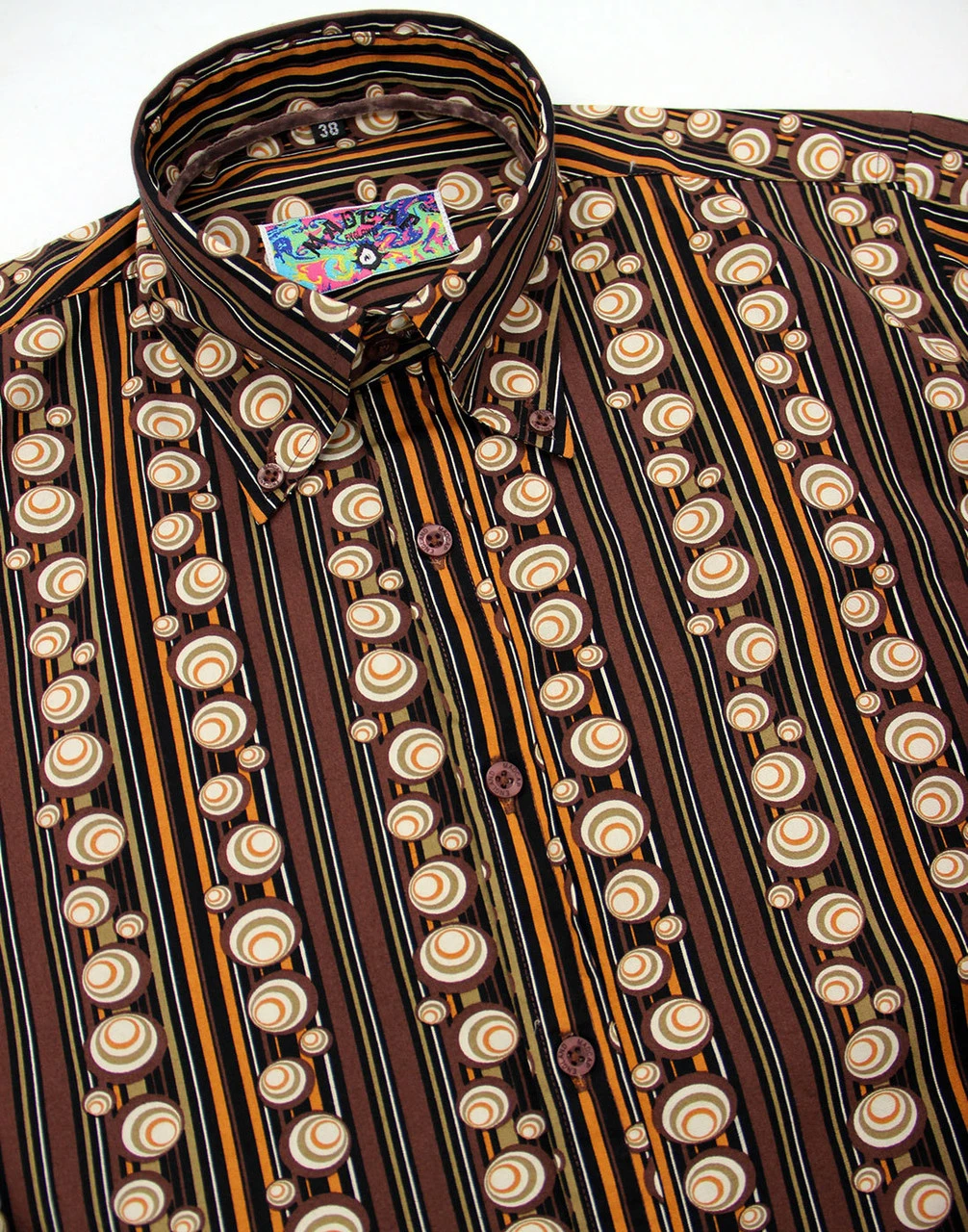 Trip 70s Stripe Men's Retro Shirt 5 Trip 70s Stripe Men's Retro Shirt - Image 3