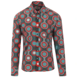 Trip Psych-Out Circle Mod Shirt R/B -Cheap Outfits For Man Store madcap england trip circles shirt green 1 70919.1661265479