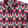 Trip Flames Retro Mod Op Art Shirt -Cheap Outfits For Man Store madcap england trip flames shirt 1 74243.1661270283