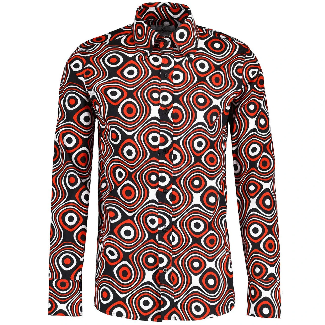 Trip Op Art Mod Big Collar Shirt BR 6 Trip Op Art Mod Big Collar Shirt BR - Image 5