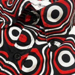 Trip Op Art Mod Big Collar Shirt BR 20 Trip Op Art Mod Big Collar Shirt BR -Cheap Outfits For Man Store madcap england trip op art shirt red 4 65824.1684508472