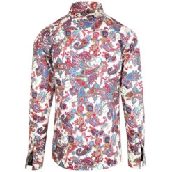 Trip Paisley Retro Mod 60s Shirt -Cheap Outfits For Man Store madcap england trip paisley shirt red ecru 3 83887.1661266014