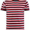 Bande Retro Mod Tri-Stripe T-Shirt -Cheap Outfits For Man Store madcap feeder stripe white navy red front 60092.1661269521