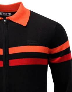 Mavers MADCAP Retro Mod Zip Through Knit Track Top -Cheap Outfits For Man Store madcap mavers black 4 93559.1661338743 1