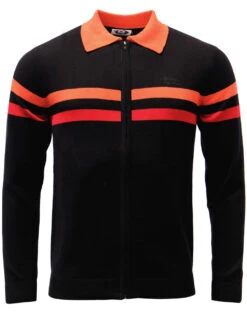 Mavers MADCAP Retro Mod Zip Through Cardigan (B) -Cheap Outfits For Man Store madcap mavers black 5 03614.1661338740