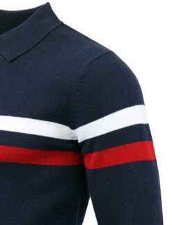 Mavers MADCAP Retro Mod Zip Through Knit Track Top